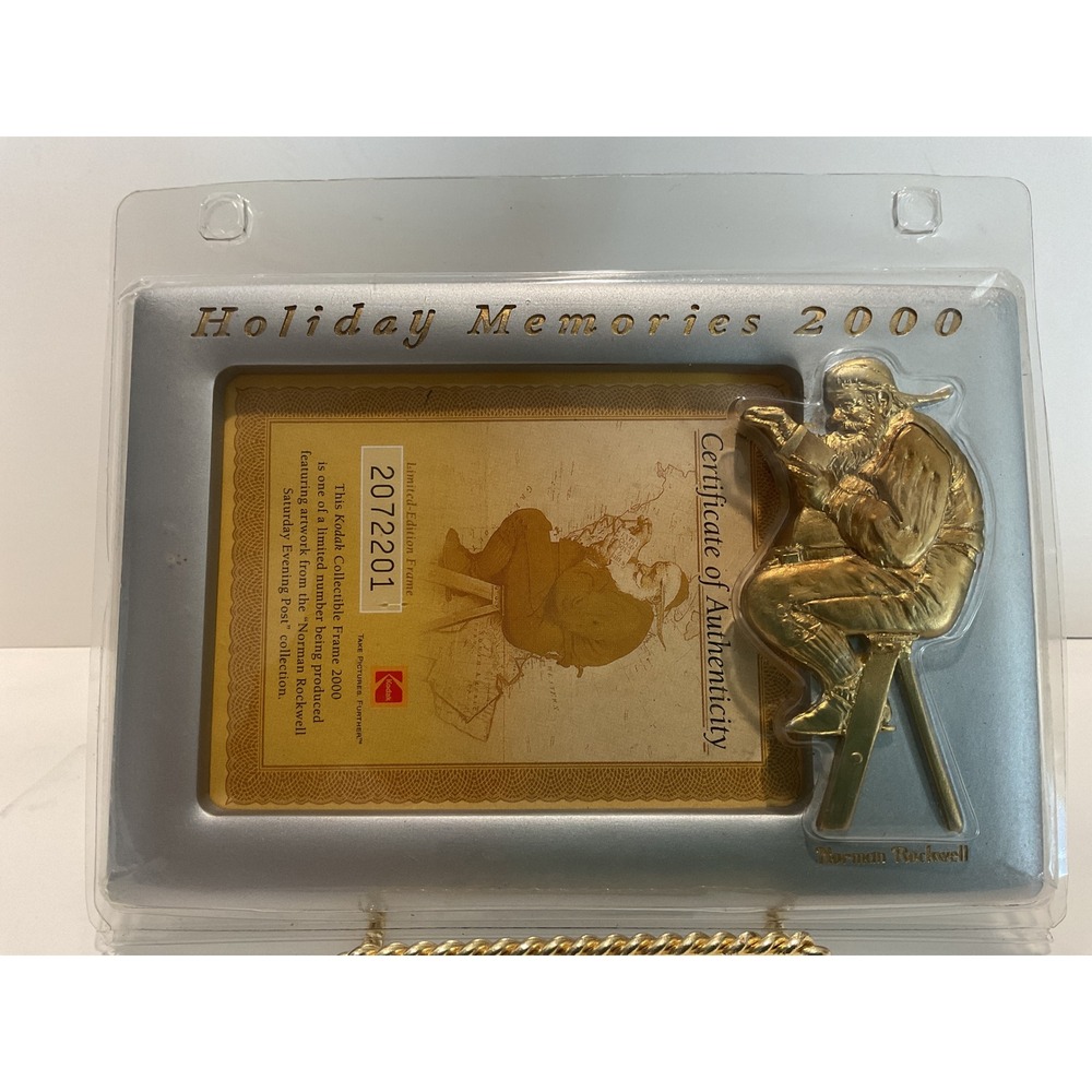Kodak‎ Holiday Memories 2000 Norman Rockwell Santa Collectible Picture Frame New